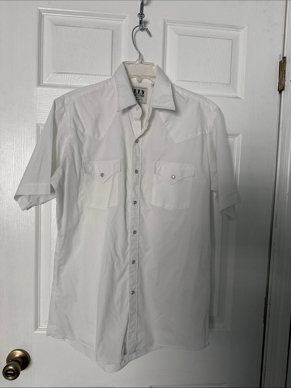 Ely Cattleman White Short Sleeve Snap Western Shirt